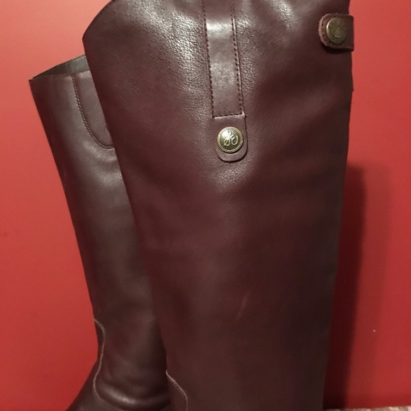 Sam Edelman Penny Brown Leather Riding Boots 7W - Picture 8 of 8
